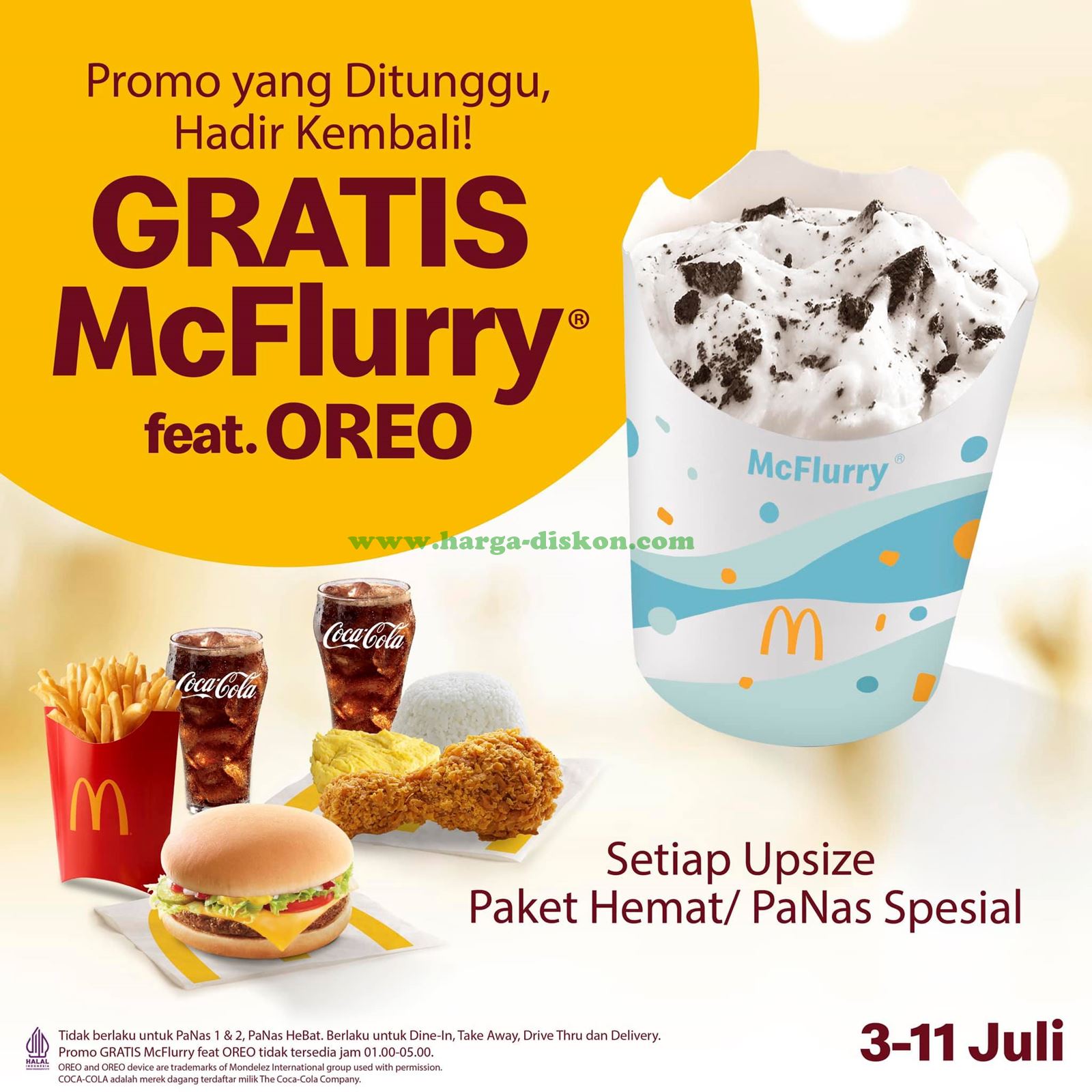 Promo McDonalds Gratis McFlurry Oreo 3 - 11 Juli 2023