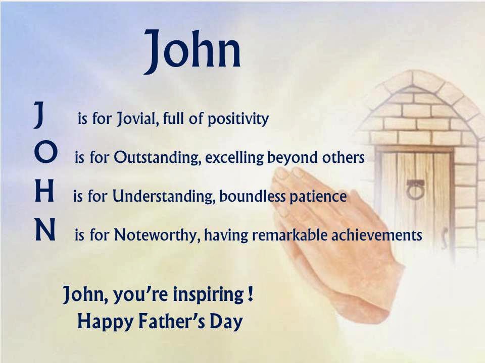 Acrostic Name Poems For Boys: Father's Day Acrostic Name ...