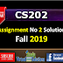 CS202 Assignment No 2 Solution Fall 2019