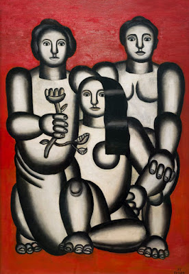  Fernand Leger - Trois femmes sur fond rouge,1927.