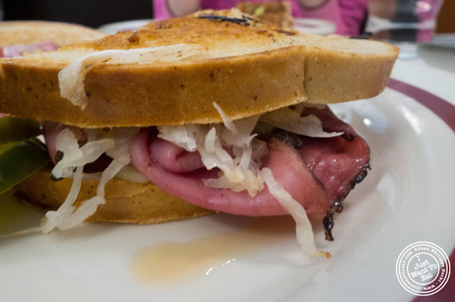 image of pastrami reuben at Schnackenberg's in Hoboken, NJ