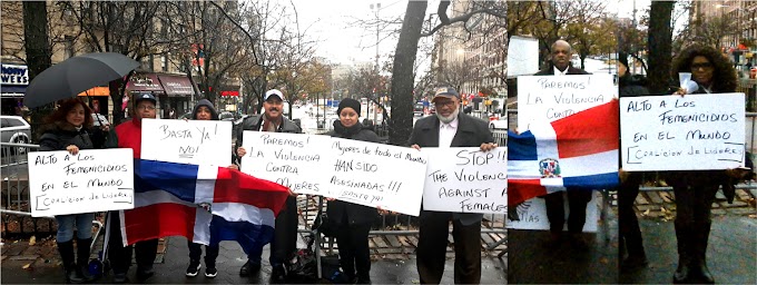 Activistas dominicanos llaman al cese de femenicidios en RD y el mundo durante vigilia en el Alto Manhattan