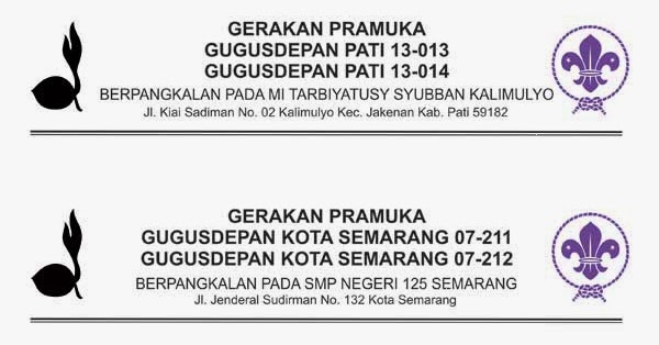 Contoh Kop Surat (Kepala Surat) Gudep Pramuka ~ TUNAS KAILI