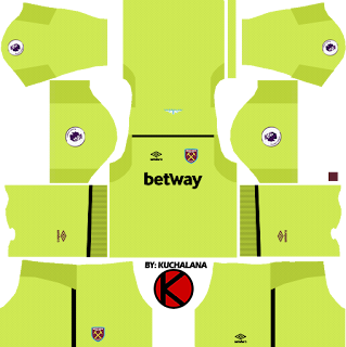  Get the new kits West Ham United seasons  Baru, West Ham United Kits 2017/18 - Dream League Soccer