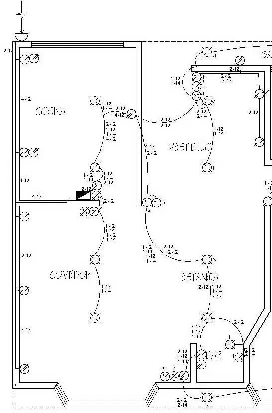 Instalaciones eléctricas residenciales - Detalle de plano eléctrico