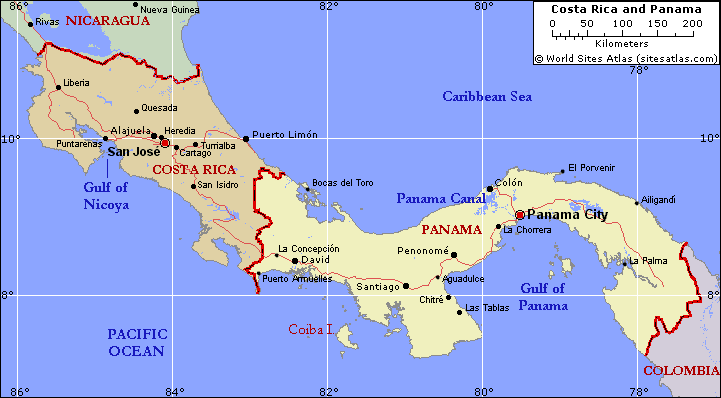 panama and costa rica map South Of The Border From Panama To Costa Rica panama and costa rica map