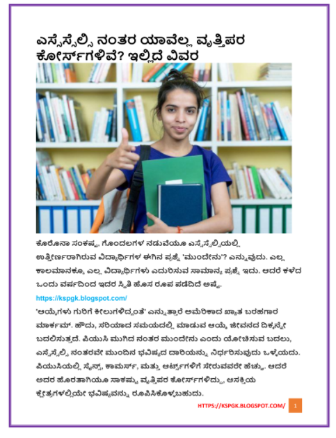 What professional courses are there after SSLC ?