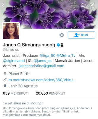 Beberapa Tweet Yang Sangat Tak Beretika Dari "Orang MetroTV" Janes C.Simangunsong