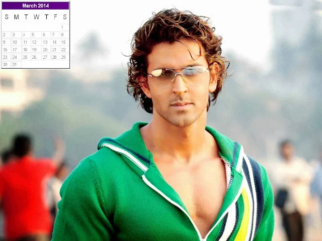 Hrithik Roshan Calendar 2014