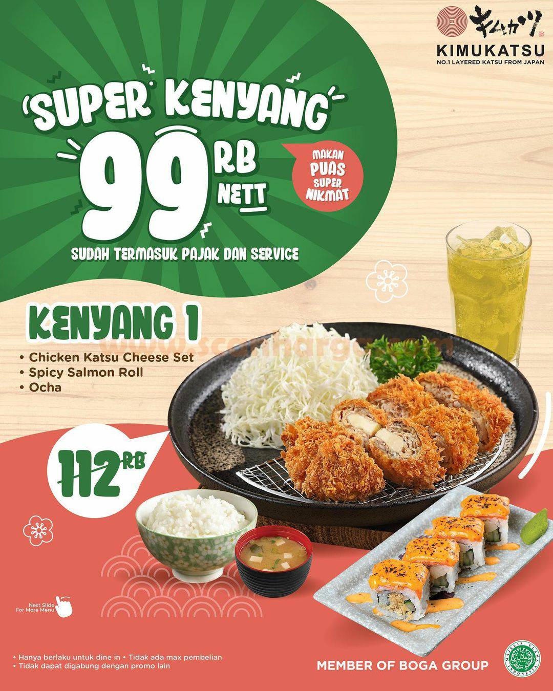 KIMUKATSU Promo PAKET SUPER KENYANG cuma Rp. 99Rb nett*