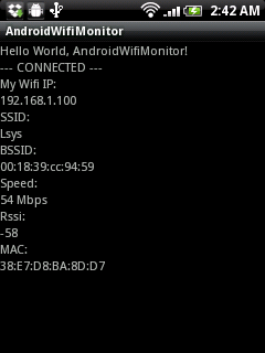 Monitor Wifi status and information with BroadcastReceiver