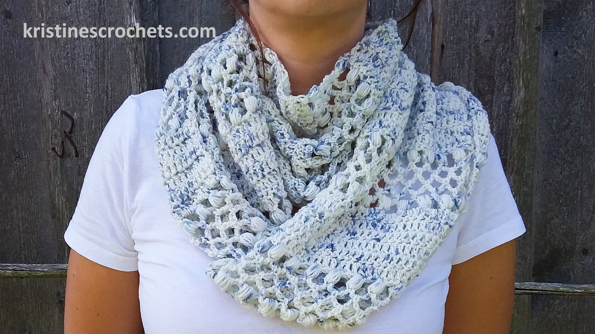 KristinesCrochets : Speckled Infinity Scarf - Free Crochet Pattern