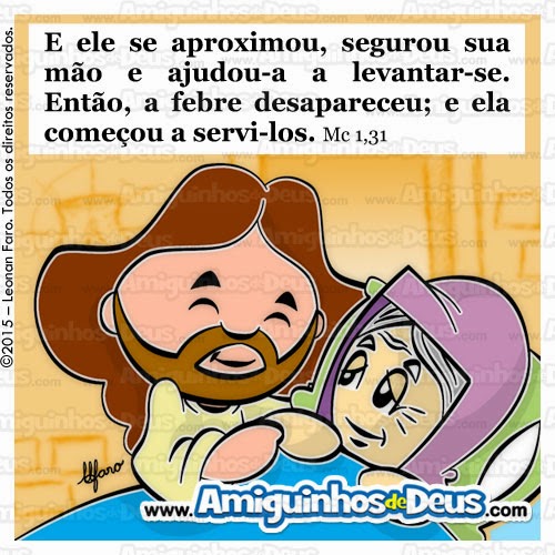 jesus cura a sogra de simão desenho