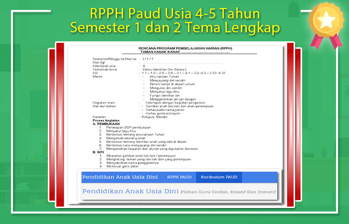RPPH Paud Usia 4-5 Tahun