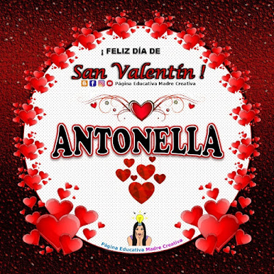 Feliz Día de San Valentín - Nombre Antonella