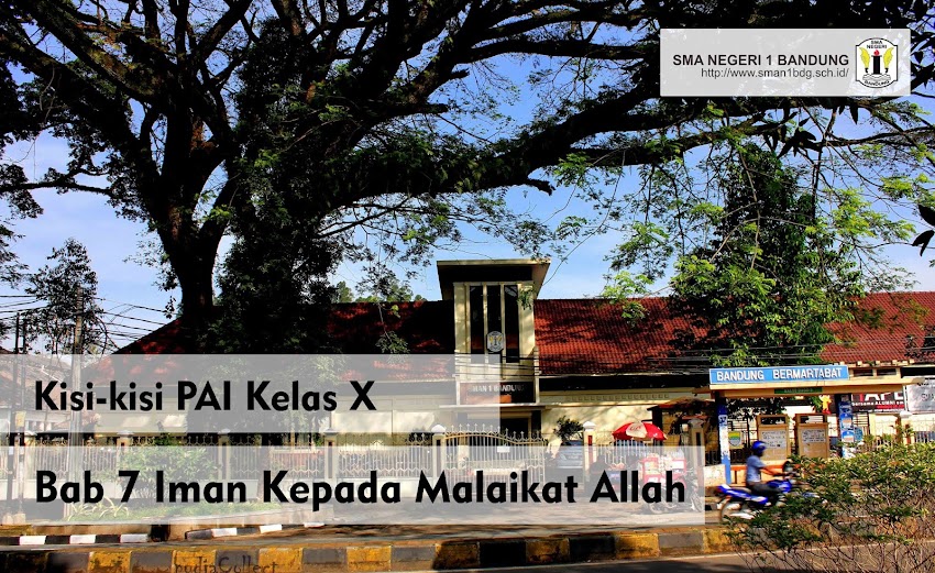 Kisi-kisi Soal Ulangan Harian PAI X Bab 7 Iman Kepada Malaikat Allah Swt