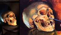 skull, painting, demonstration, photo