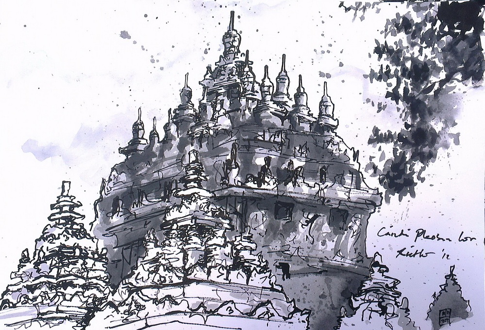 Richo Docs Artwork Sketsa Candi Plaosan