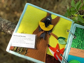 The Fox and the Crow TomToy quiet book Aesop's Fables