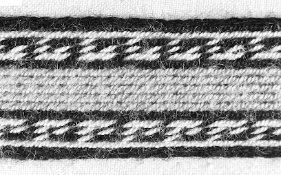 The same band as above, in greyscale, showing that the blue and green are too similar to be distinct from each other