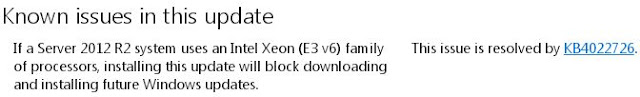 KB4022726: Falha ao rodar Windows Update em Processadores Xeon® E3-V6