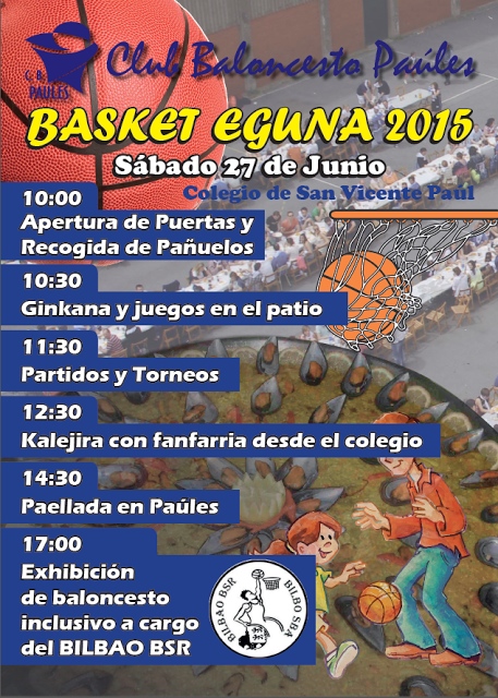 El Baloncesto Paúles despide la temporada con la jornada festiva Basket Eguna el sábado 27