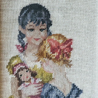 picture of embroidery art of two girls