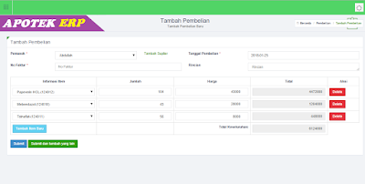 Aplikasi Apotek + Kasir Menggunakan Codeigniter Support Barcode