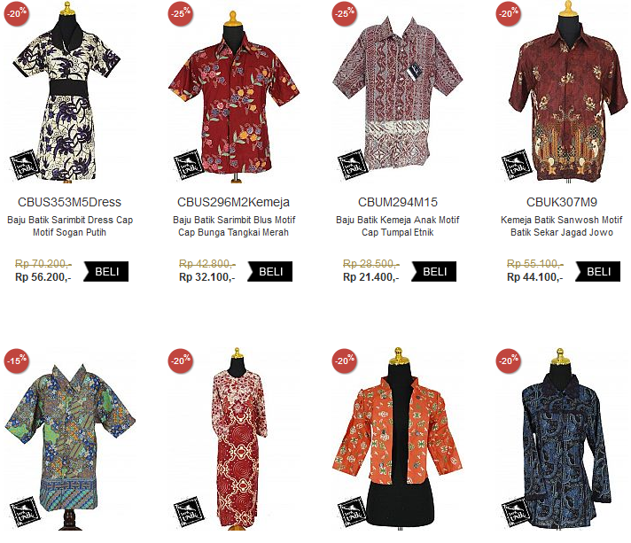 Model Baju  Batik  Modern dan Murah Umum dan Muslim 