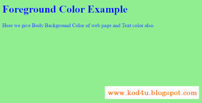 CSS Foreground Color Example
