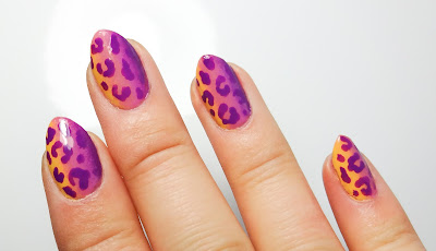 Gradient Leopard Nails