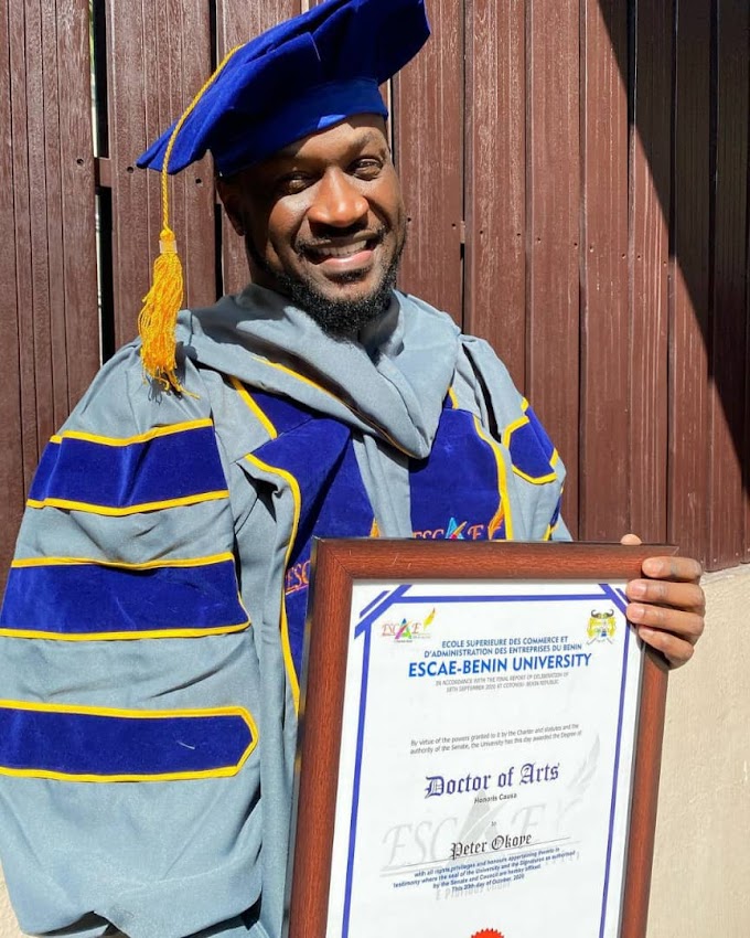 Singer, Peter, bags honorary doctorate degree from Escae-Benin University, Benin Republic