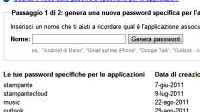 Creare password specifiche per le app con accesso Google