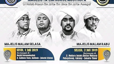 Jadwal Majlis Nurul Musthofa Minggu ini, 1 - 6 Juli 2019