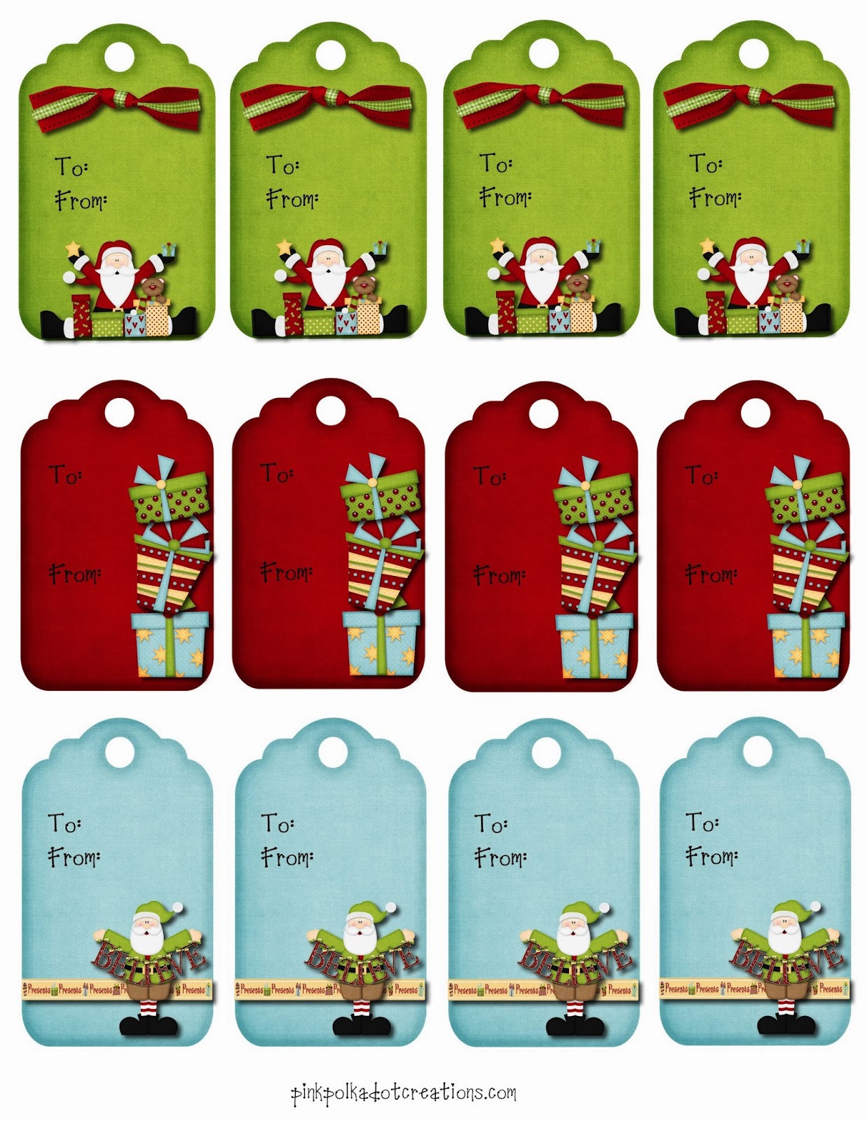 Etiquetas para tus regalos de Navidad bonitos. Imprimible gratis – La  Fiesta de Olivia
