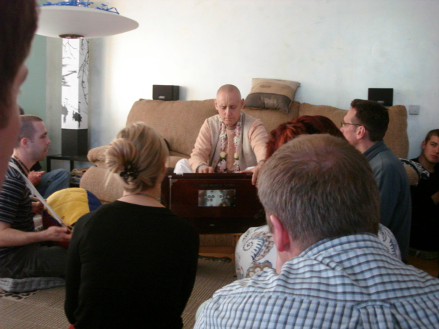 Sankarshan Das Sharing the Nectar of the Holy Names, Riga