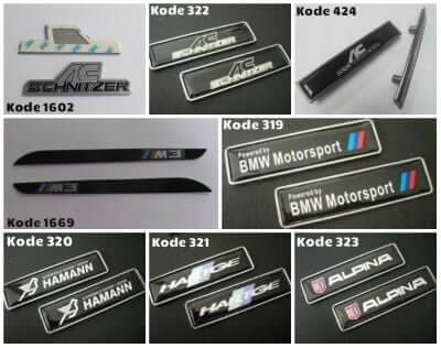 Emblem Samping BMW