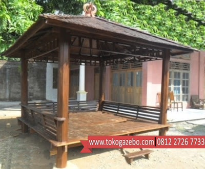 Gazebo Kayu Jati Minimalis