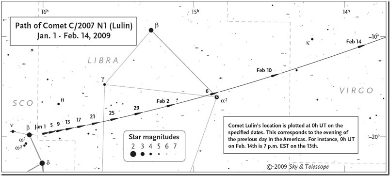 Cometa Lulin mappa1