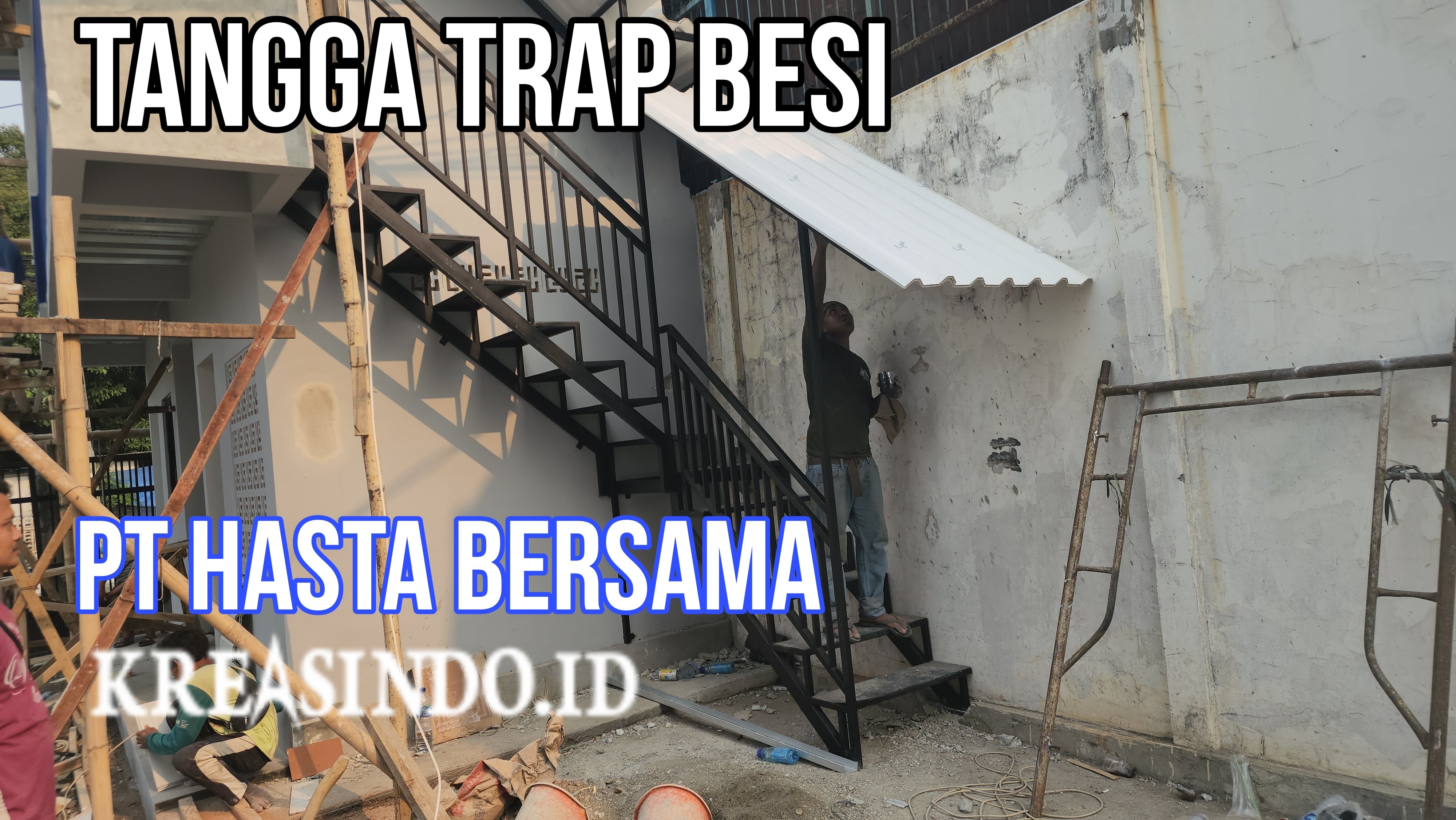 Tangga Besi Trap pesanan PT Hasta Bersama di Cilodong Depok