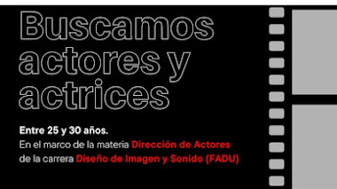 CASTING en BUENOS AIRES: Se buscan ACTORES, ACTRICES entre 25 y 30 años para CORTOMETRAJE UNIVERSITARIO - Remunerado