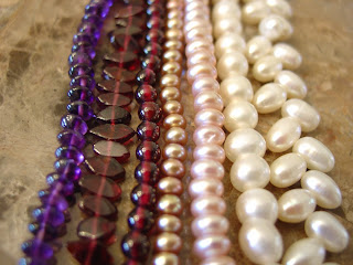 Pearls, Amethyst, and Garnet Beads from the Twisted Jeweler