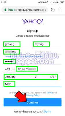 buat email yahoo baru