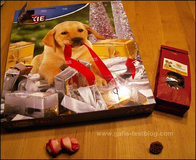 Hundeadventskalender und Leckerlis