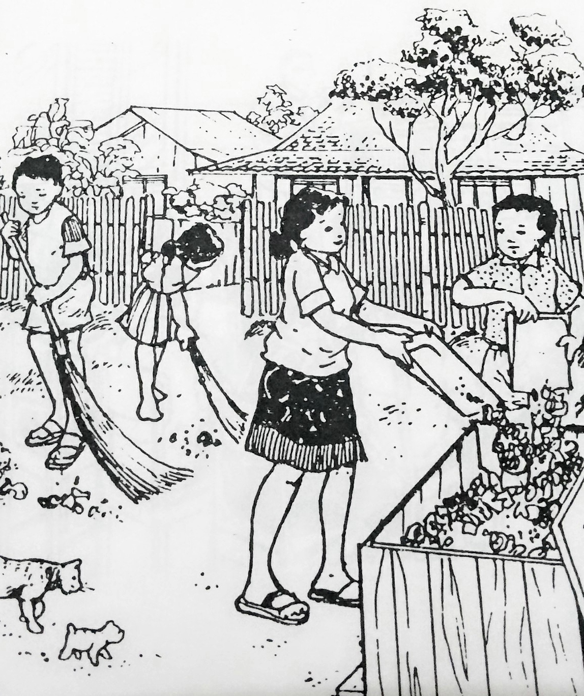  Sketsa  Gambar Ilustrasi Gotong  Royong  Iluszi