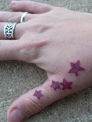 Label: Hand Tattoo, Tattoos For Girls Simple Nautical Star Tattoo. back 