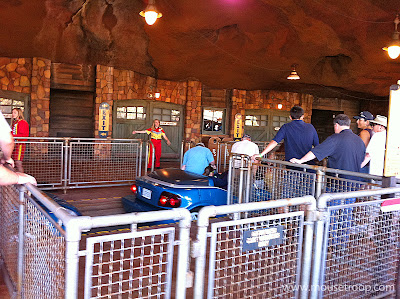 Radiator Springs Racers station platform loading