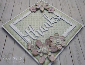 Vintage floral thank you card