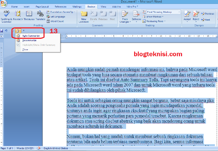 Cara Membuat Rangkuman  Otomatis di Microsoft Word Blog 