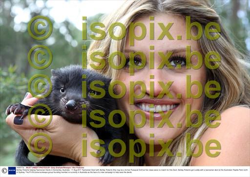Here are the the first pics frm her photoshoot with tasmanian devil Hope 